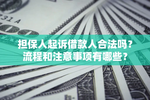 北京担保人起诉借款人合法吗？流程和注意事项有哪些？
