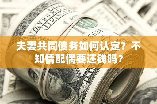 北京夫妻共同债务如何认定？不知情配偶要还钱吗？