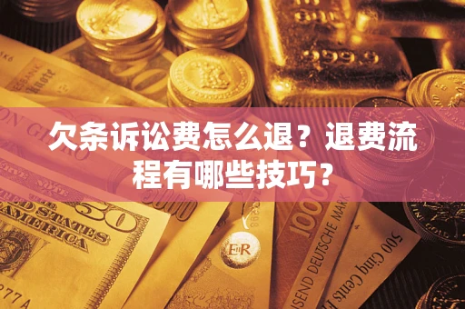 北京欠条诉讼费怎么退？退费流程有哪些技巧？