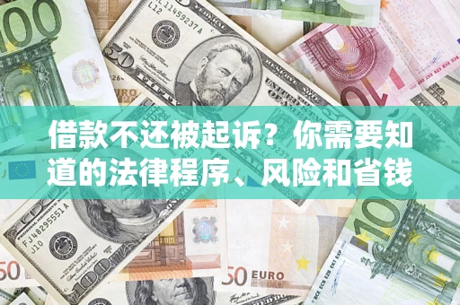 北京借款不还被起诉？你需要知道的法律程序、风险和省钱技巧