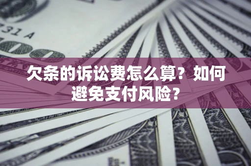 北京欠条的诉讼费怎么算？如何避免支付风险？